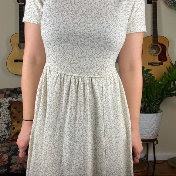 80s/90s Vintage Minimalist Cottagecore Tea Dress - S/M - Picture 4 of 4